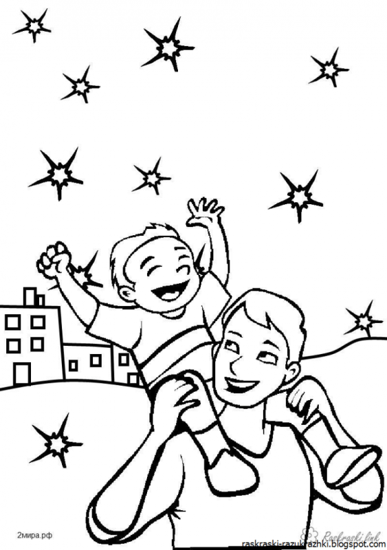 Фейерверк трафарет