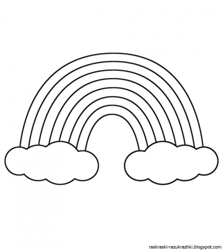 Раскраски для девочек Радуга