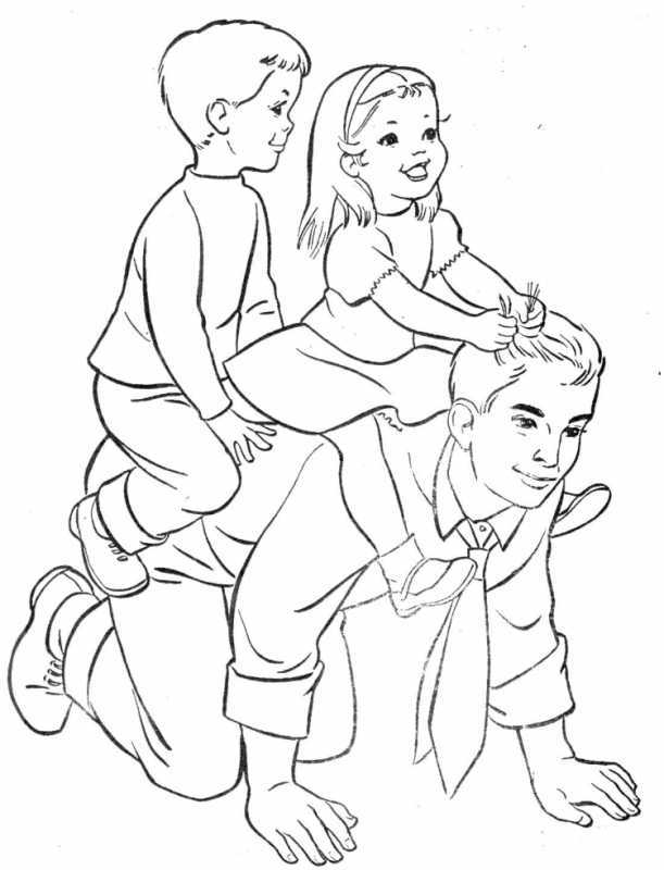 Раскраска семья