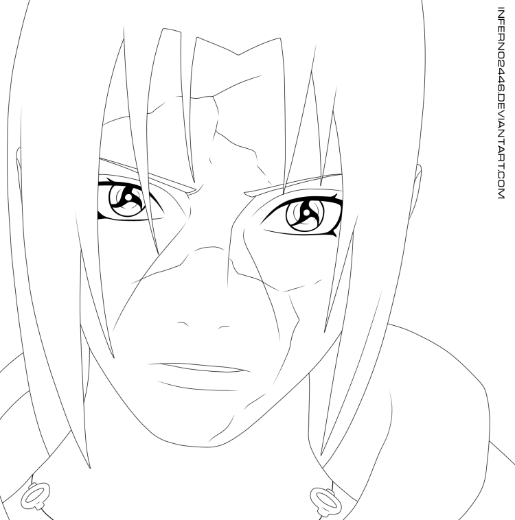 Наруто для срисовки Итачи