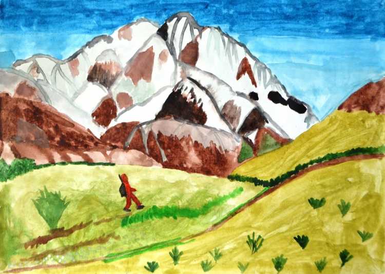 Детский рисунок горы