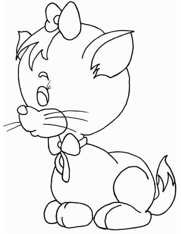 Кошечка Мари раскраска