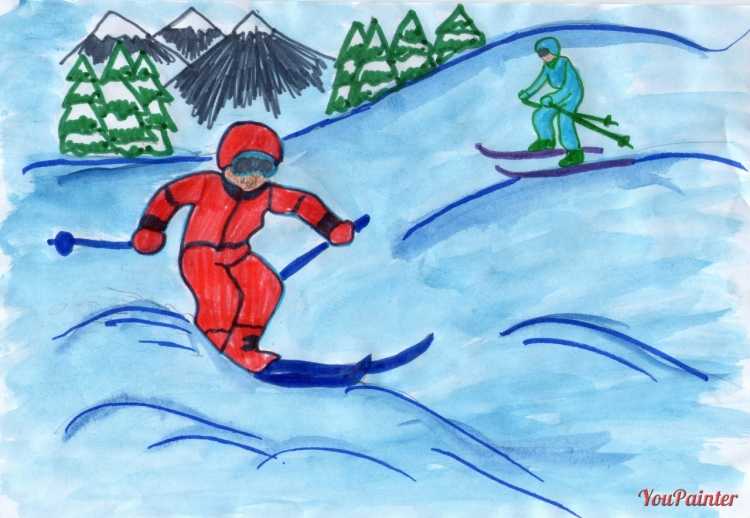 Детские рисунки на тему спорт