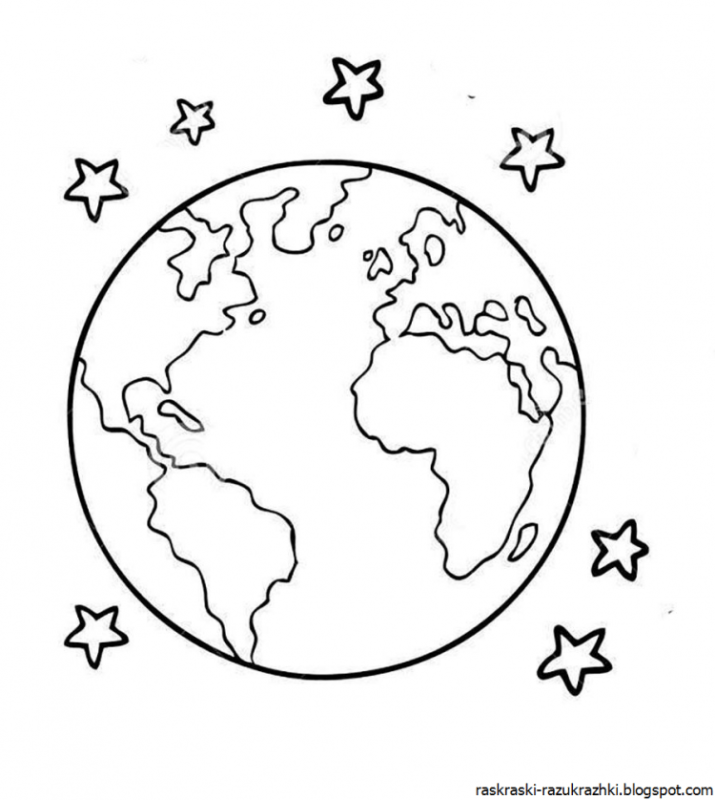 Планета в руках раскраска