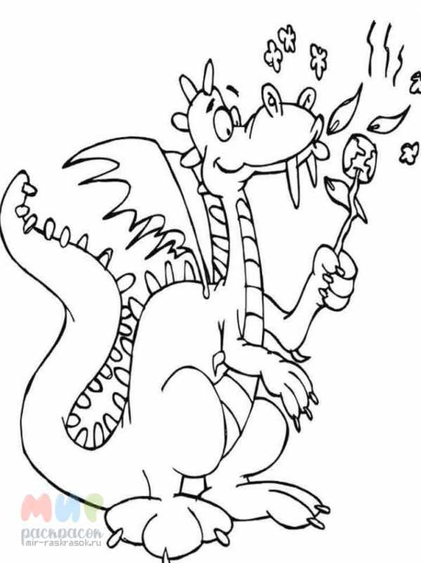 Дракончик раскраска для детей