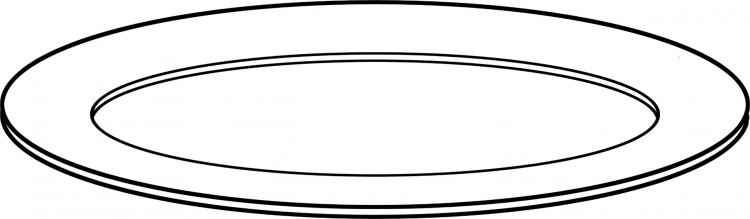 Пустая тарелка раскраска