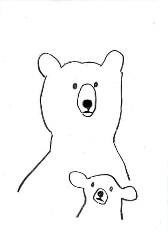 Рисунки карандашом лёгкие медведь