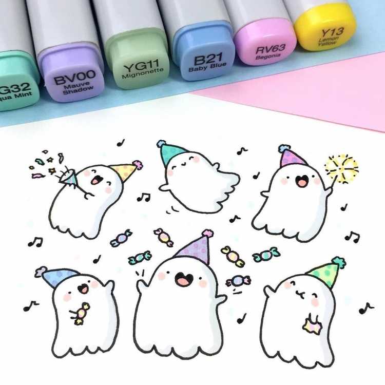 Рисунки для срисовки маркерами легкие