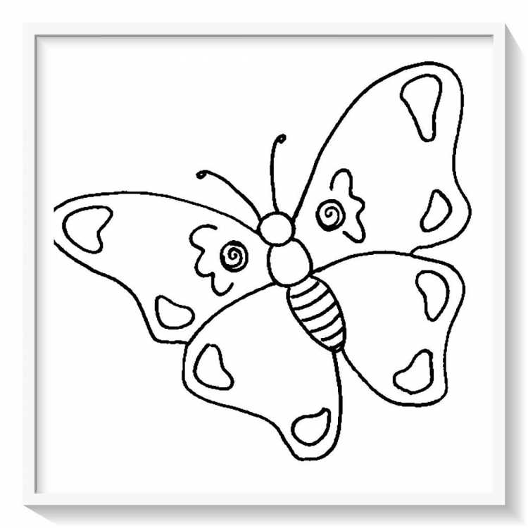 Бабочка рисунок простой