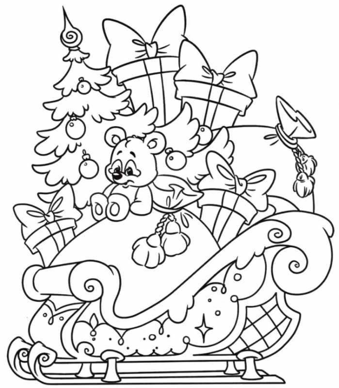Новогодние раскраски для детей