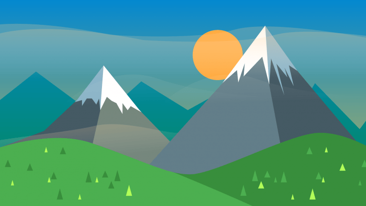 Горы рисунок