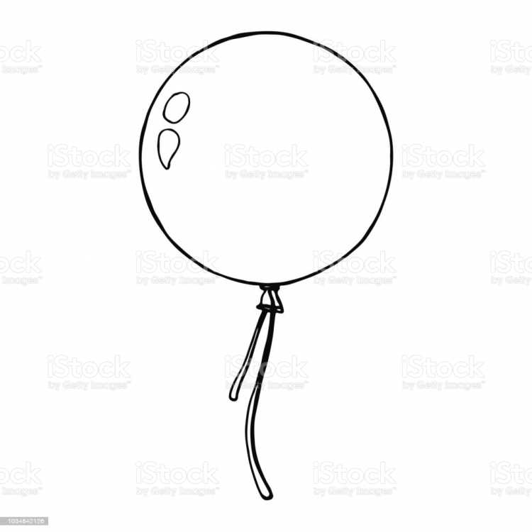 Воздушный шар контур