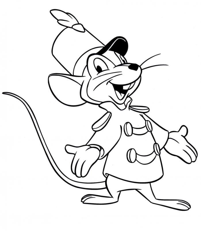 Мышка раскраска для детей