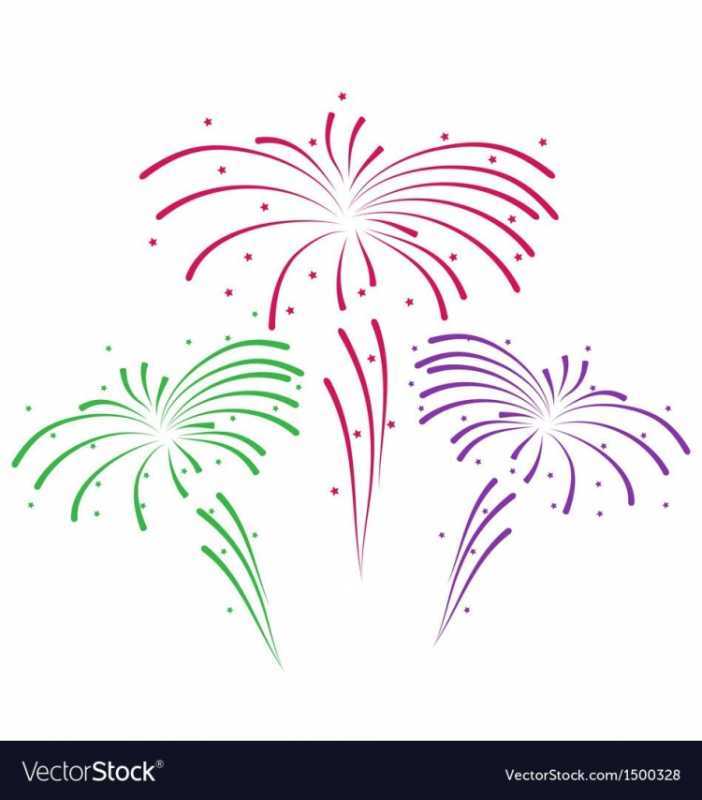 Салют для вырезания на окна