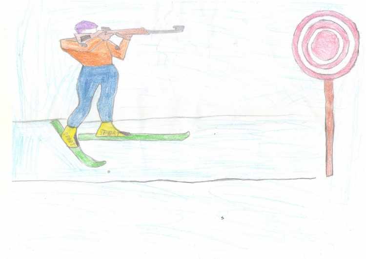 Рисунок зимние виды спорта 3 класс