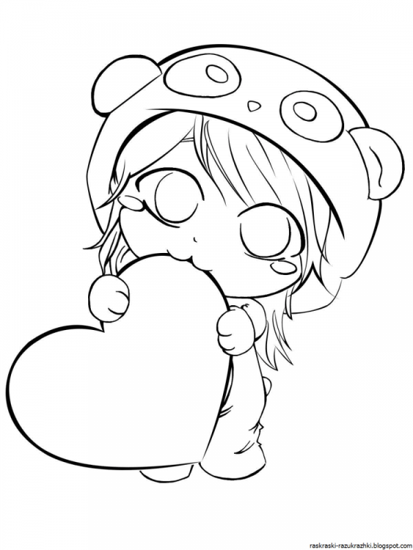 Чиби карандашом для срисовки