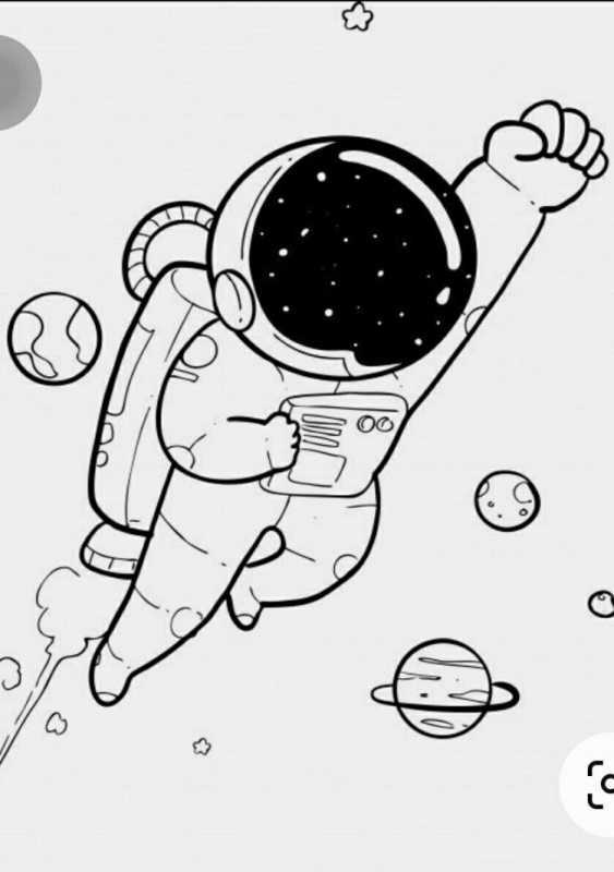 Раскраска день космонавтики для детей