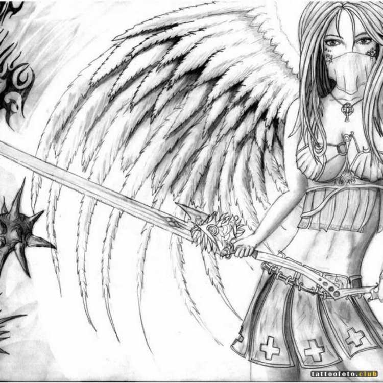 Раскраски аниме ангелы