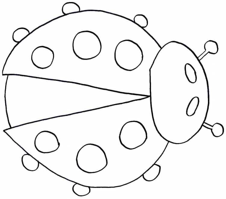 Божья коровка трафарет