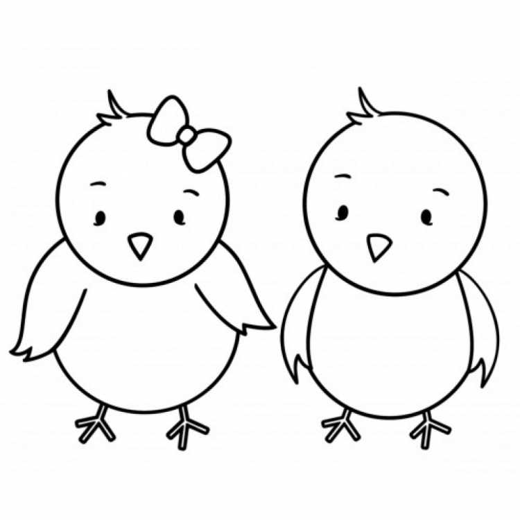 Цыпленок на Пасху раскраска