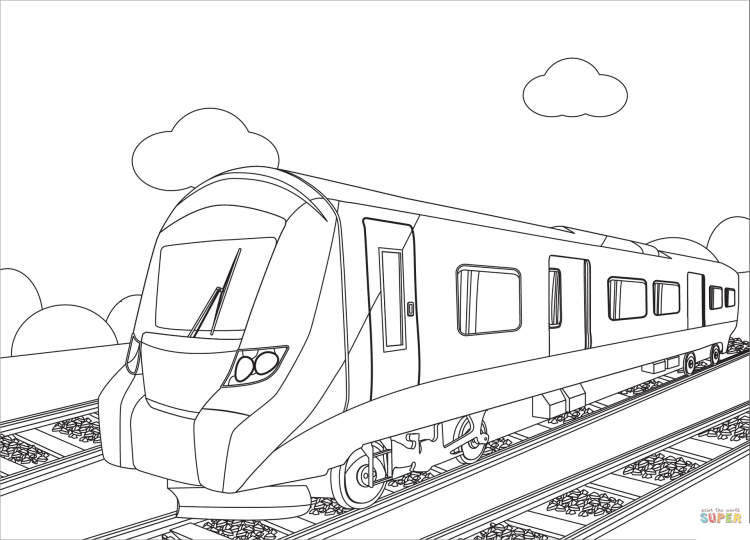 Раскраска поезд