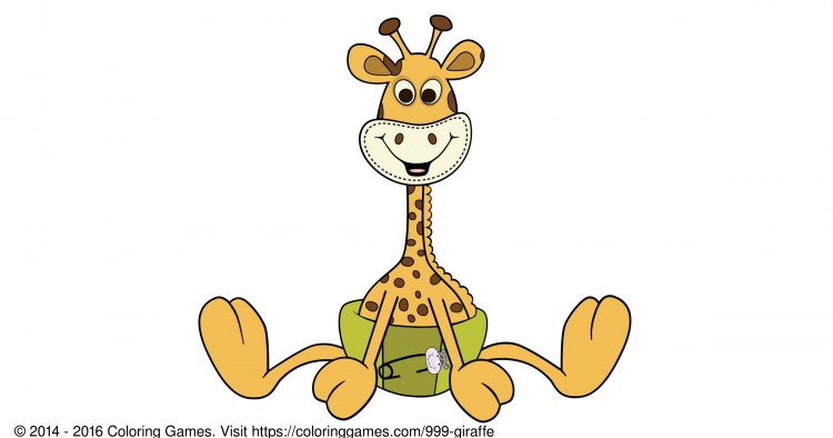 Жирафик на прозрачном фоне