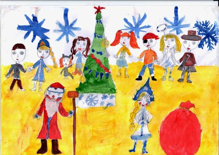 Рисунок на тему как я провел зимние каникулы