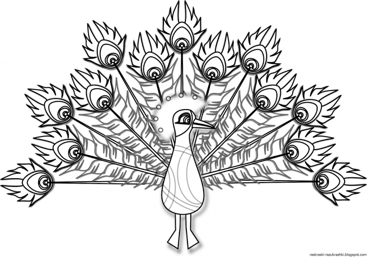 Трафарет Жар птицы для рисования
