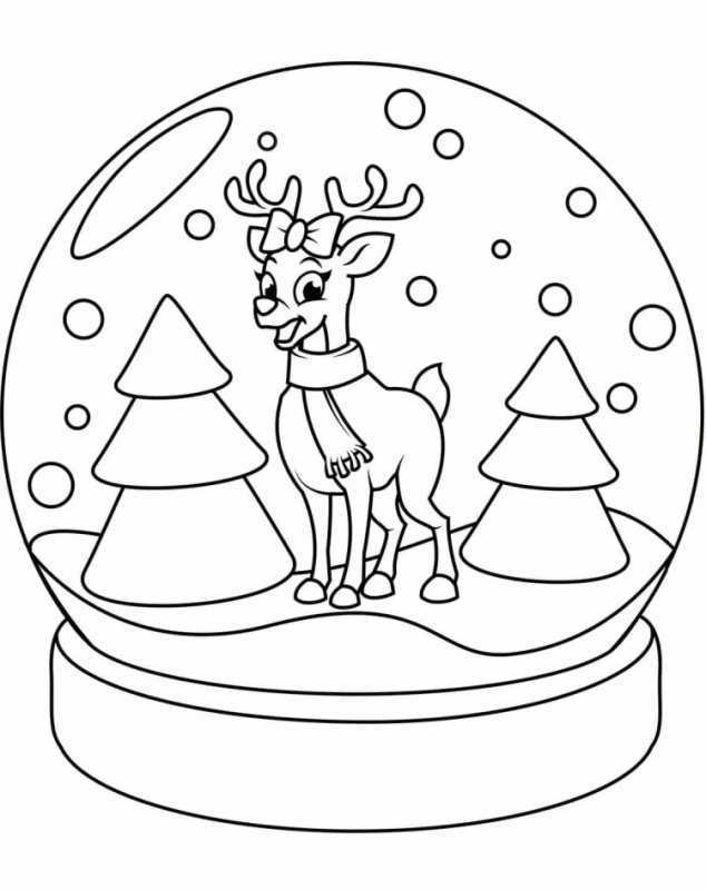 Раскраска олень с олененком