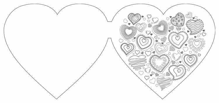 Раскраски антистресс сердечки
