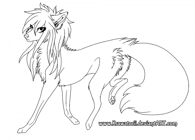 Раскраски волки аниме