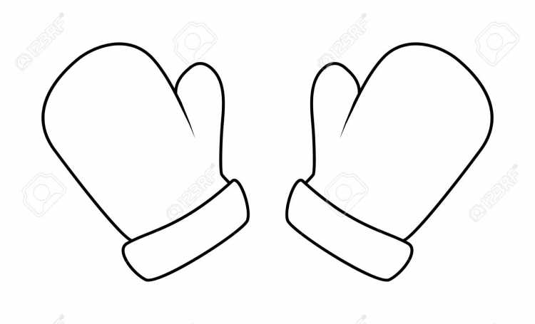 Варежки раскраска