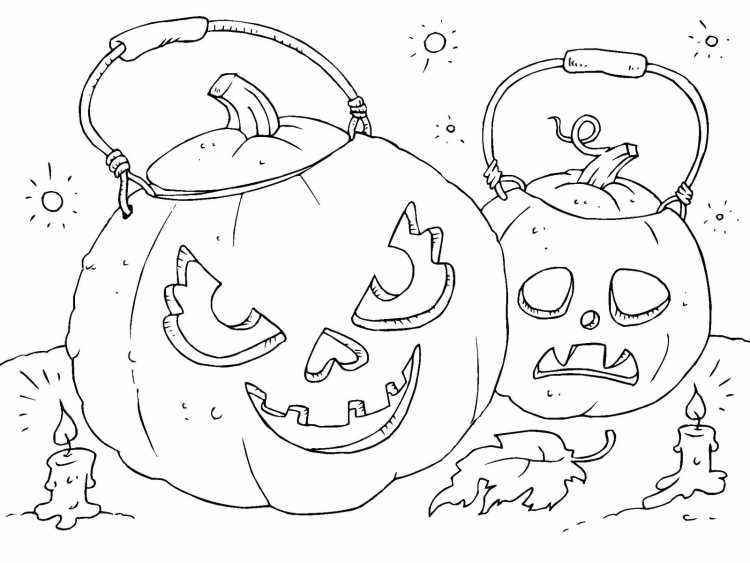 Тыква раскраска для детей