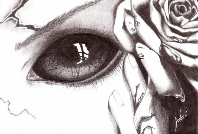 Рисунки для срисовки грустные