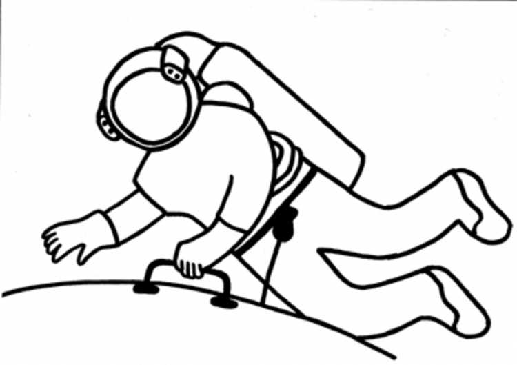 Раскраска космонавт в скафандре