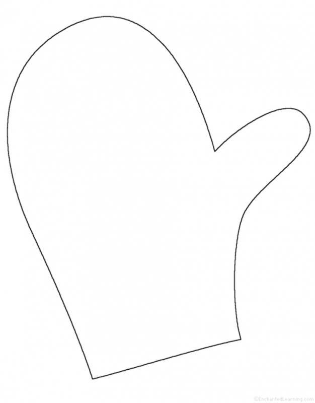 Рукавица трафарет