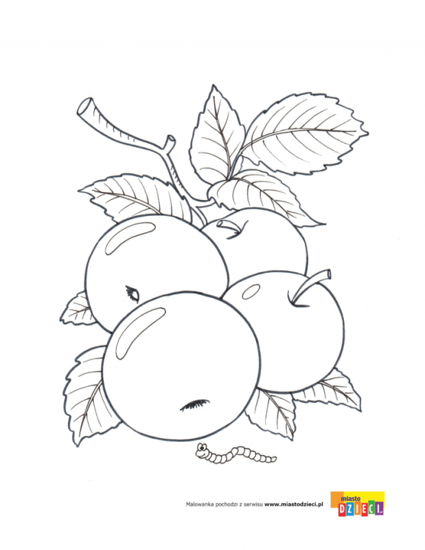 Яблочко раскраска
