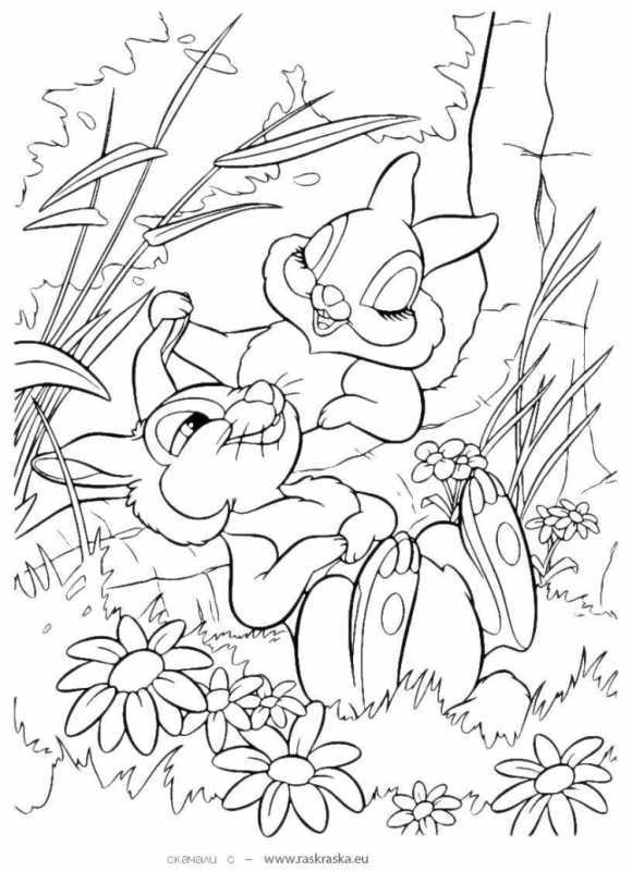 В лесу. Раскраска