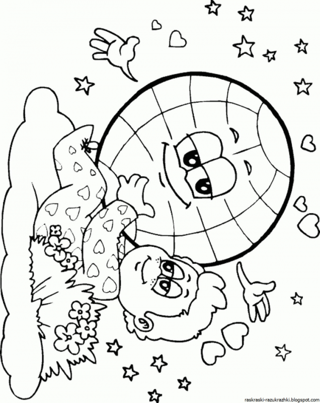 Планета земля раскраска для детей