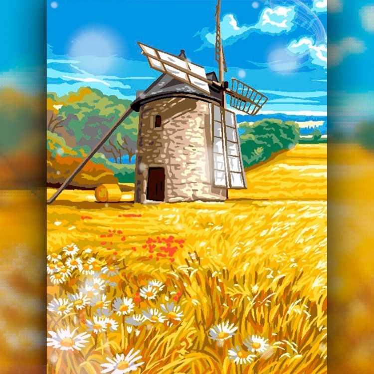 Ветрянная мельница пшеничное ПОЛЕКАРТИНКИ