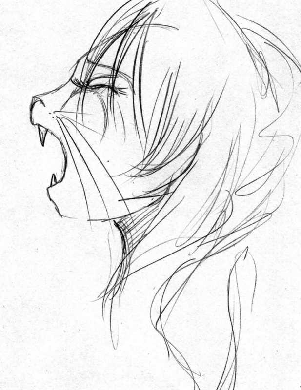 Эскизы рисунков карандашом аниме