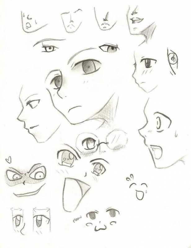 Поэтапнг рисование лица