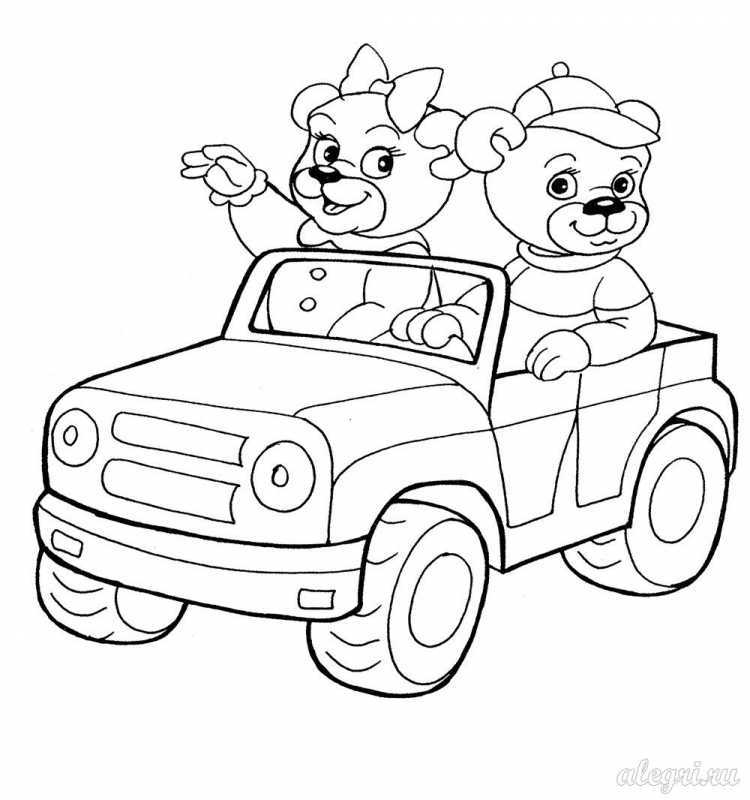 Автомобиль раскраска для детей