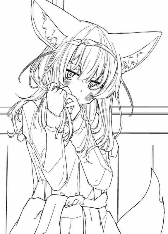 Тян для срисовки карандашом