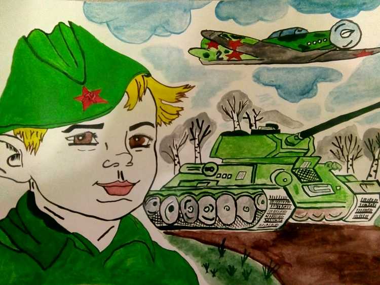 Рисунок к 75 летию Победы в Великой