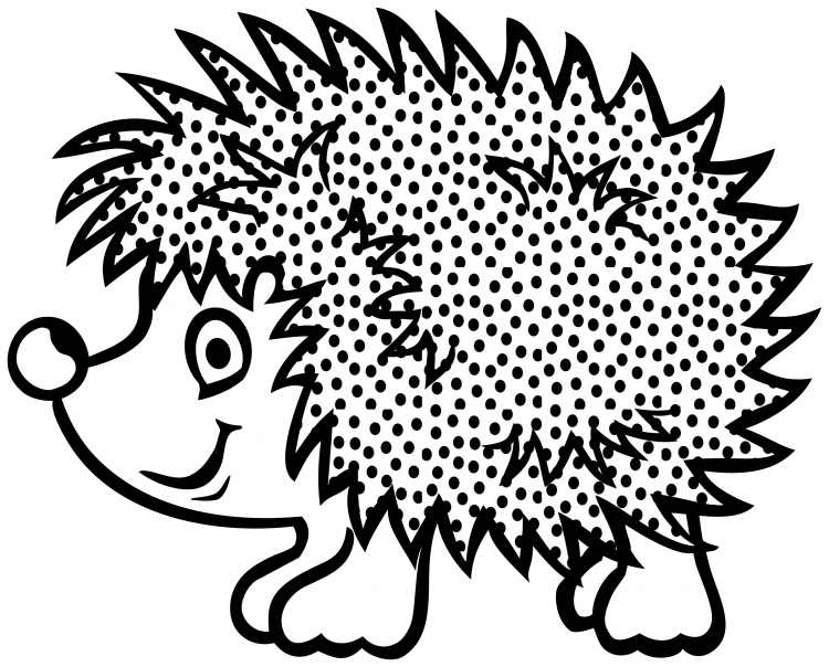 Хитрый Ежик раскраска