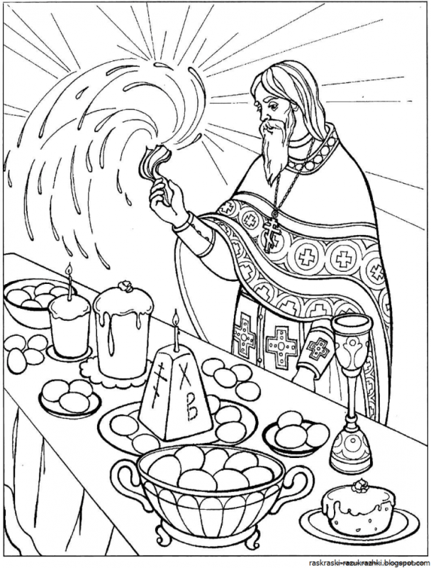 Пасхальный кролик раскраска