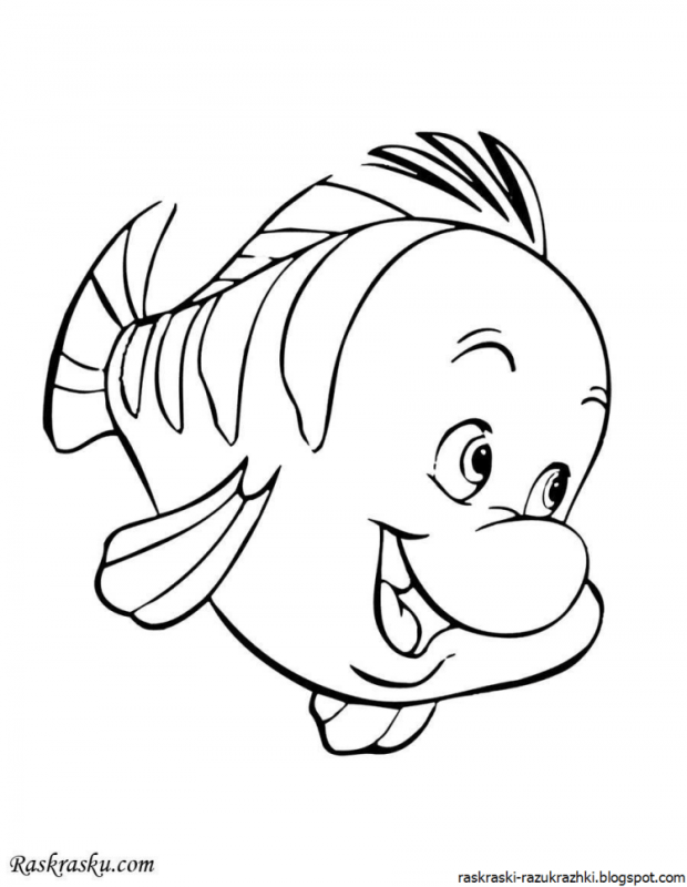 Раскраска рыбка