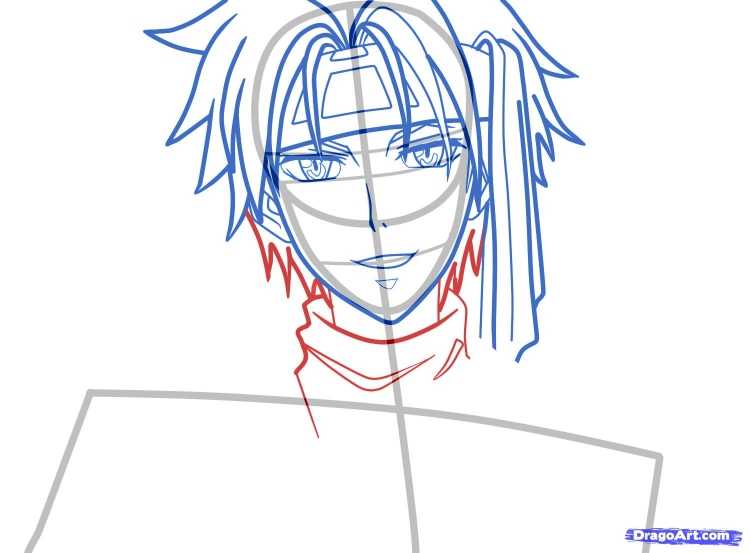 Усуи нарисовать карандашом поэтапно