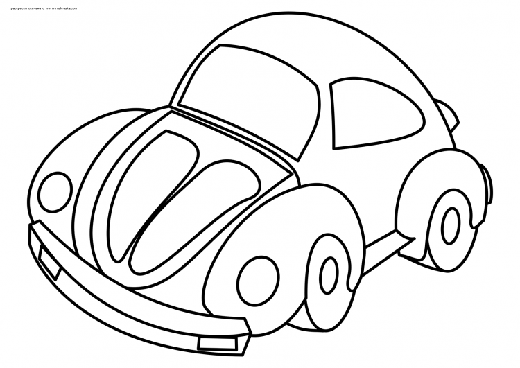 Маленькая машинка раскраска для малышей